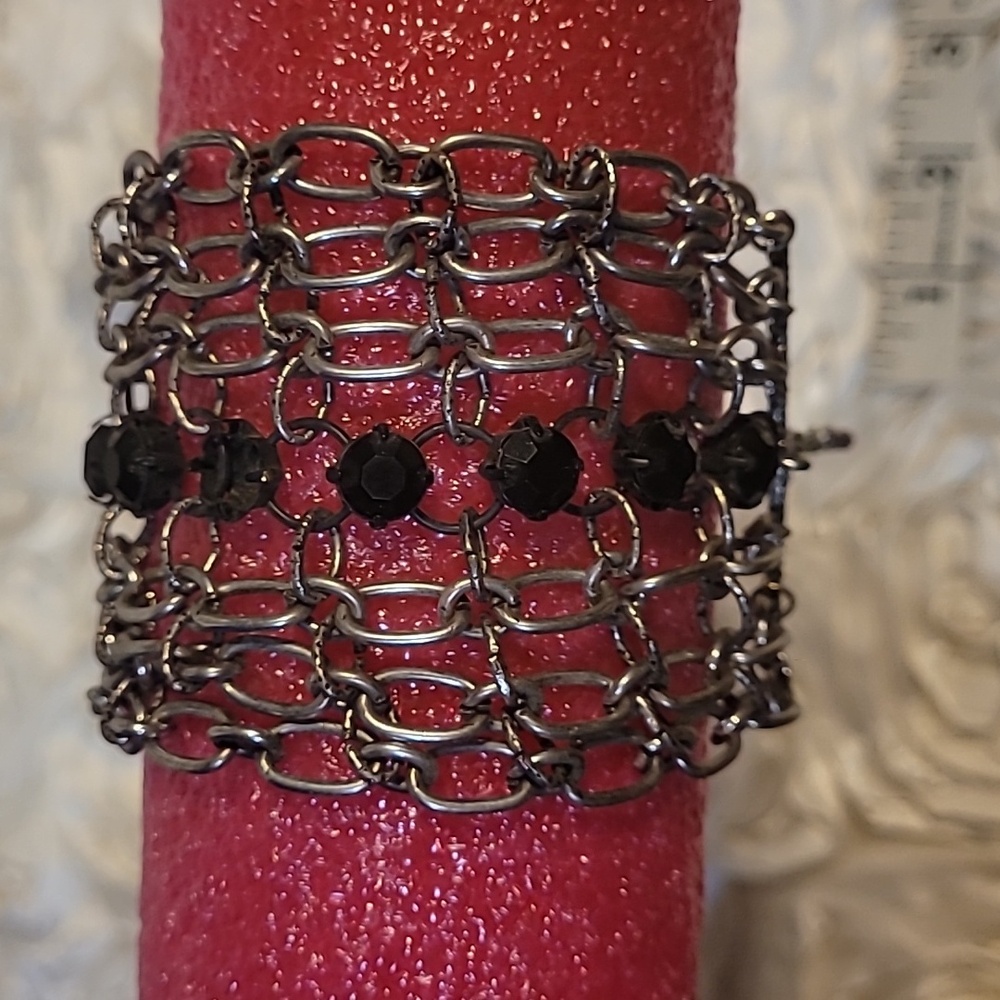 Braided Chain Bracelet Rhinestones - Picture 6 of 13